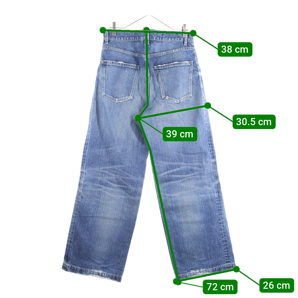 VICTIM(ヴィクティム) ジップフライ ダメージ デニムパンツ インディゴ VTM-24-P-006