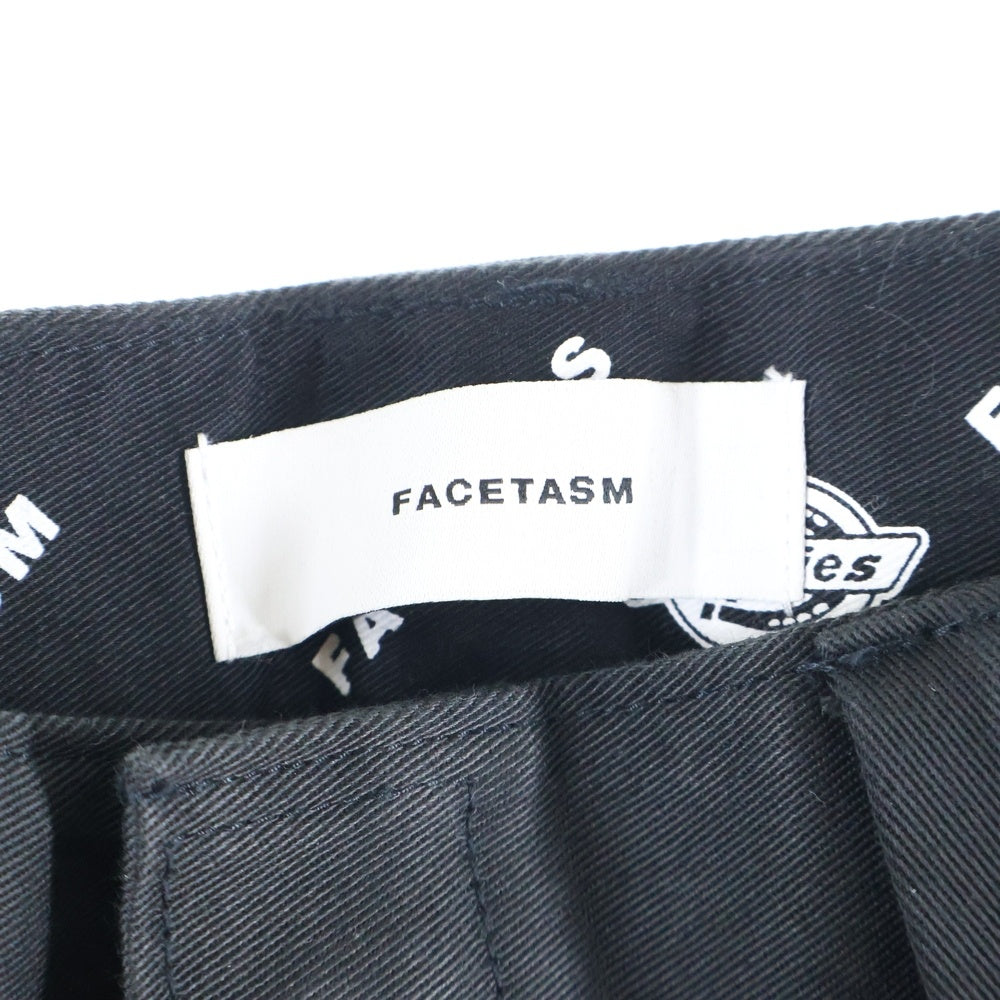 FACETASM(ファセッタズム) ×Dickies ディッキーズ スウェードドッキングワークパンツ ブラック FNT-PT-U04