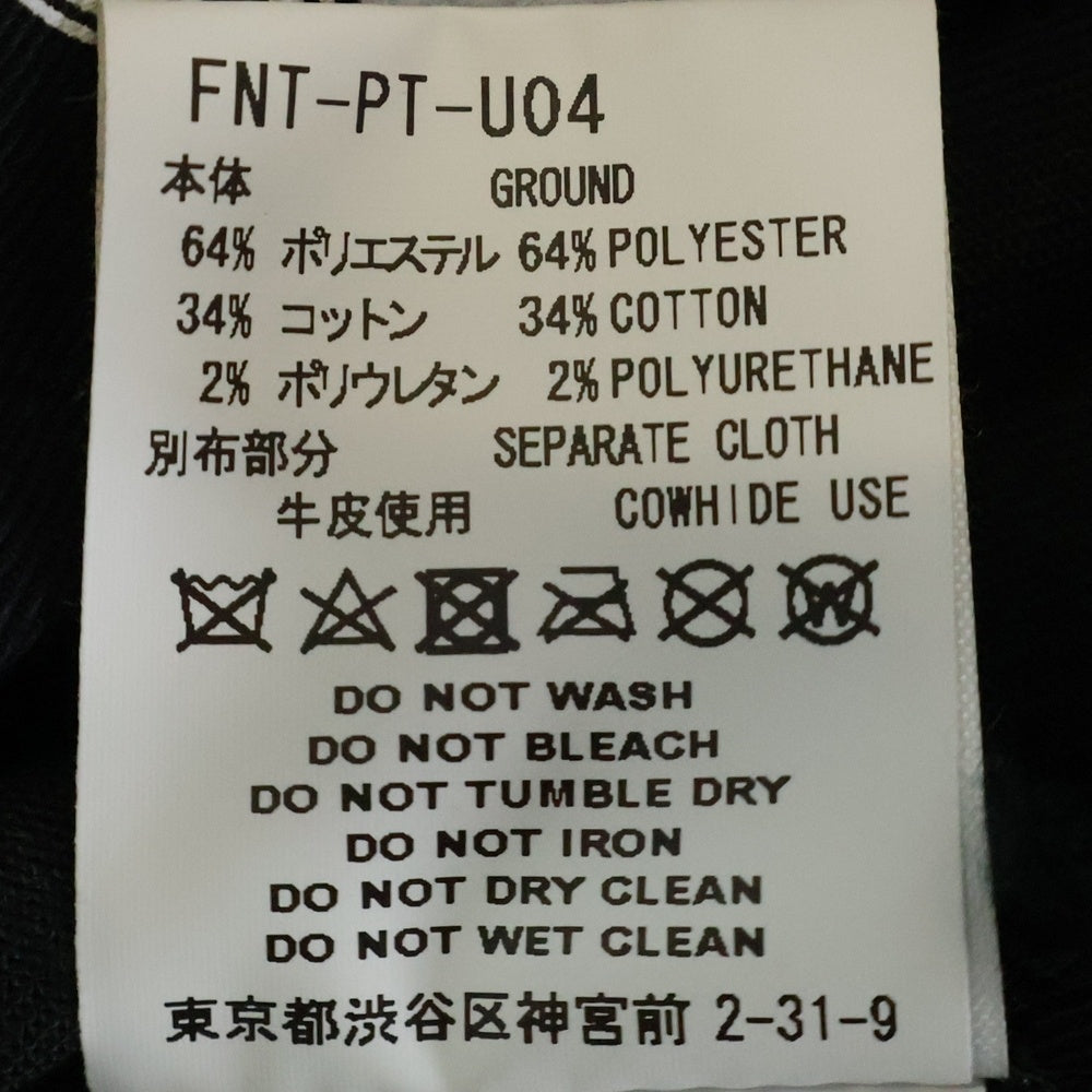 FACETASM(ファセッタズム) ×Dickies ディッキーズ スウェードドッキングワークパンツ ブラック FNT-PT-U04