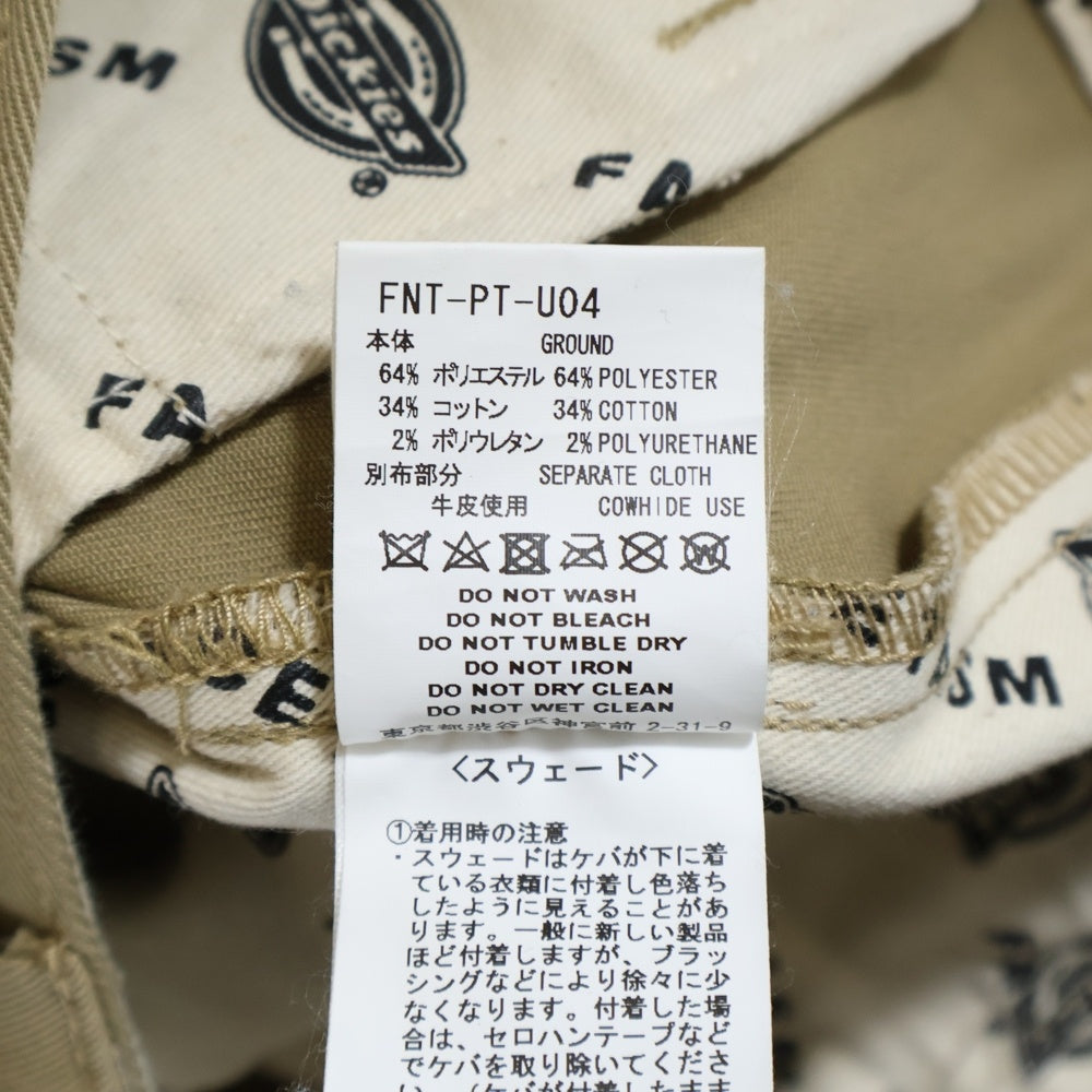 FACETASM(ファセッタズム) ×Dickies ディッキーズ スウェードドッキングワークパンツ ベージュ FNT-PT-U04
