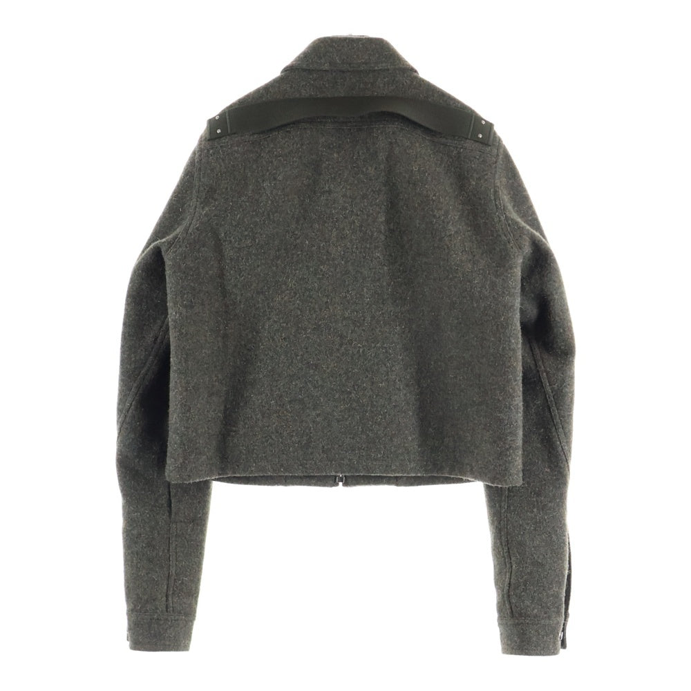 Rick Owens(リックオウエンス) 25AW Alice Brad cropped zipup jacket アリスブラッド クロップド ジップアップジャケット グレー