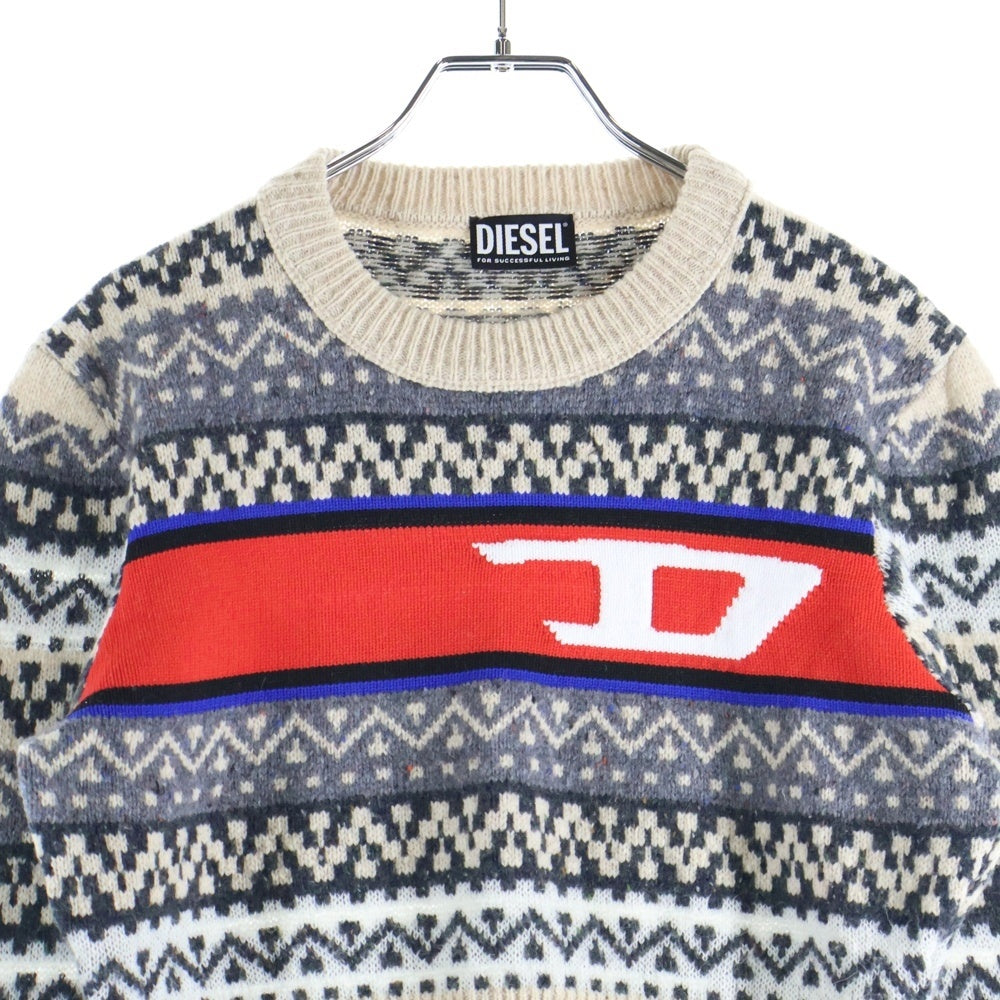 DIESEL(ディーゼル) ロングスリーブ ニット セーター マルチカラー