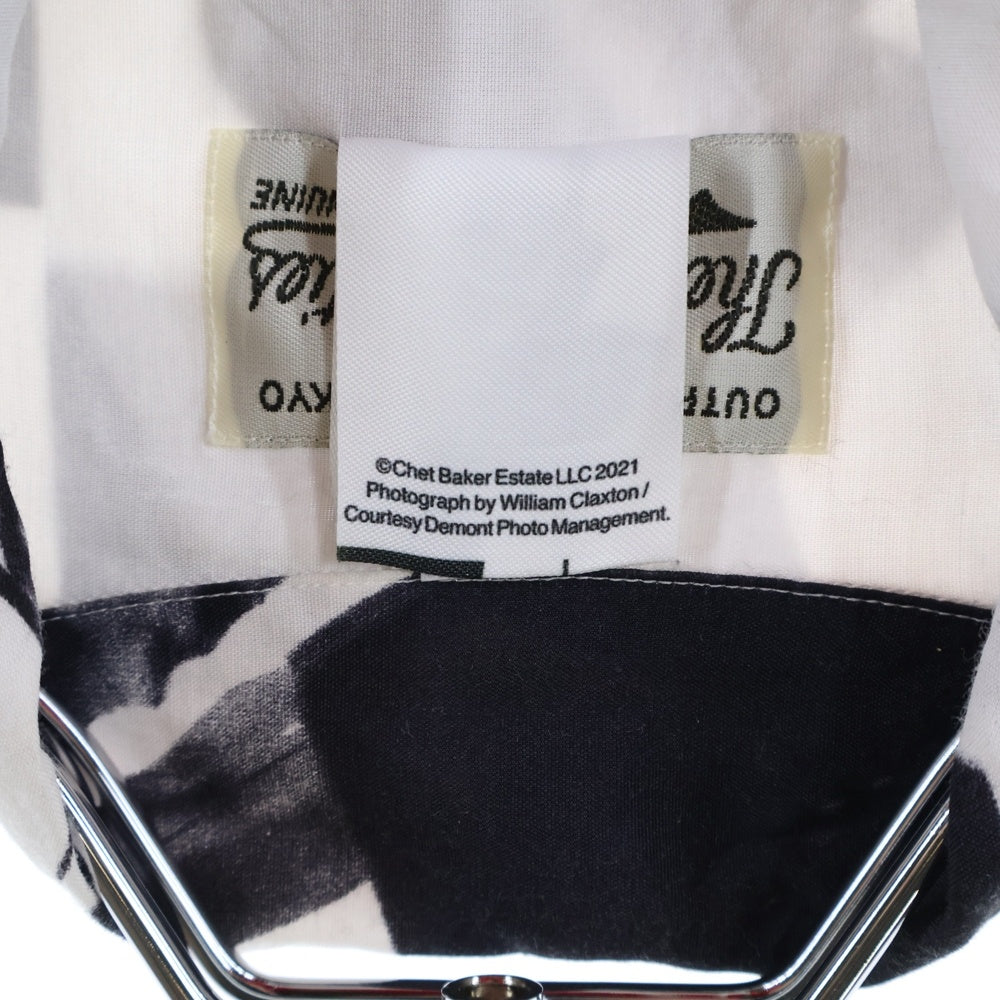 WACKO MARIA(ワコマリア) 22SS CHET BAKER HAWAIIAN SHIRT チェットベイカー レーヨン アロハ半袖シャツ ホワイト/ブラック