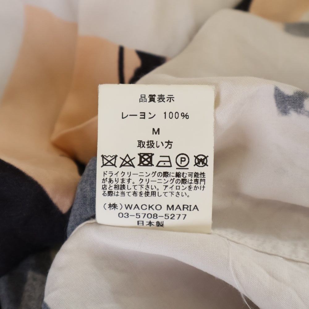 WACKO MARIA(ワコマリア) 22SS CHET BAKER HAWAIIAN SHIRT チェットベイカー レーヨン アロハ半袖シャツ ホワイト/ブラック