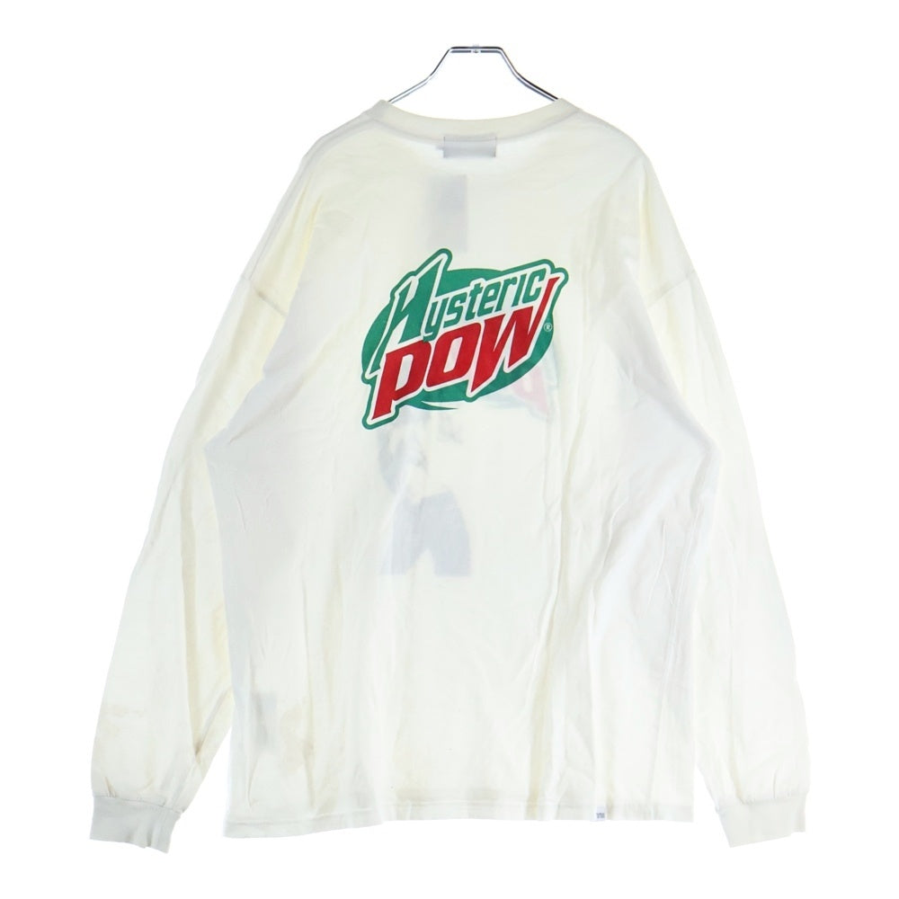 HYSTERIC GLAMOUR(ヒステリックグラマー) HYSTERIC POW 02221CL03 長袖 ロングスリーブTシャツ カットソー ホワイト