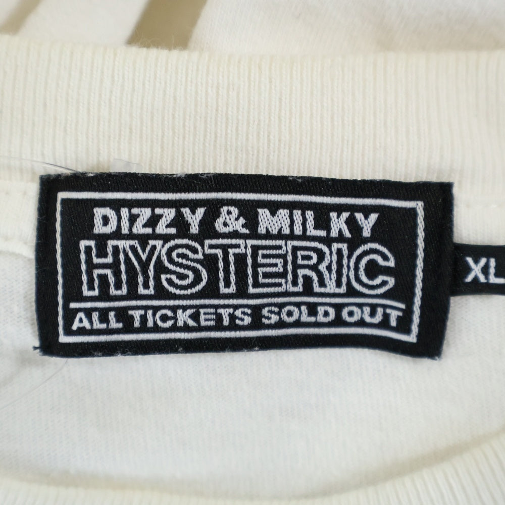 HYSTERIC GLAMOUR(ヒステリックグラマー) HYSTERIC POW 02221CL03 長袖 ロングスリーブTシャツ カットソー ホワイト