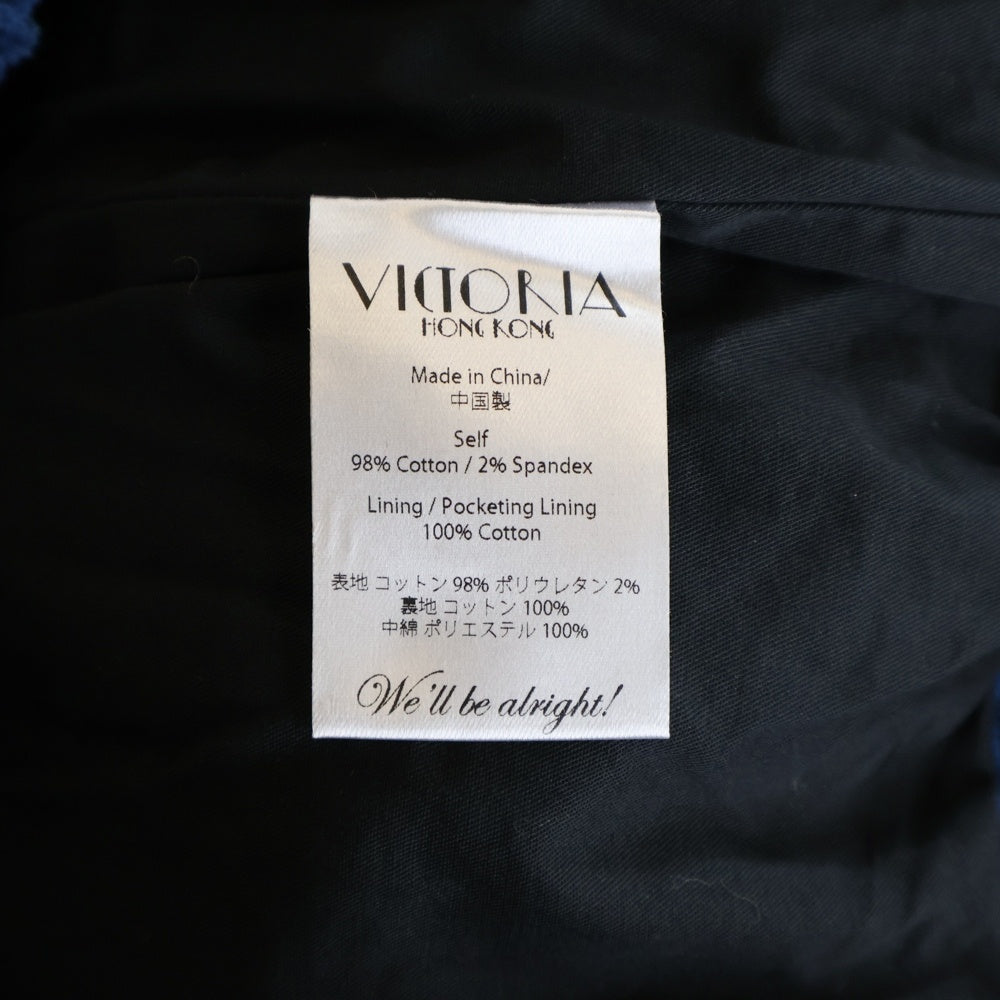 VICTORIA(ヴィクトリア) Victoria hong kong VICTORIA QUEENHEAD PUFFER JACKET コーデュロイ ダウンジャケット ブルー