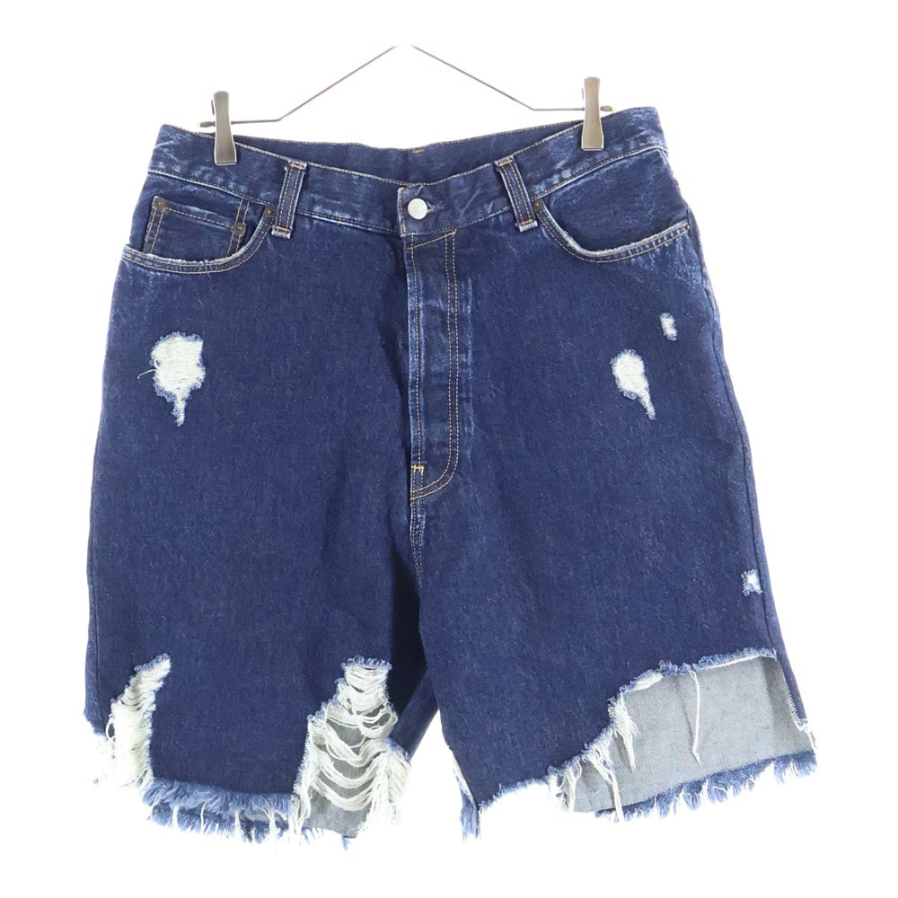 Acne Studios(アクネ ストゥディオズ) クラッシュ加工 ハーフデニムパンツ インディゴ FN-MN-SHOR000230