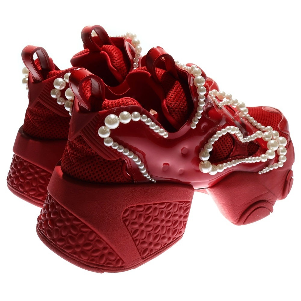 NOIR KEI NINOMIYA(ノワール ケイニノミヤ) ×Reebok Instapump Fury パールトリム ローカット スニーカー シューズ US9/27.0cm レッド