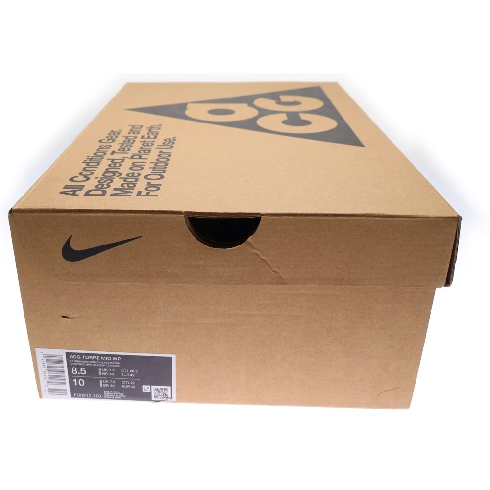 NIKE ACG(ナイキエーシージー) Torre Mid Light Orewood Brown and Navy トーレ ミッド ライトオレウッドブラウン アンド ネイビー ハイカットスニーカー US8.5/26.5cm FD0212-100