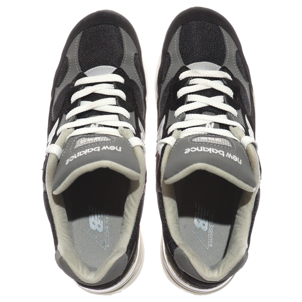 New Balance(ニューバランス) U992BK メッシュ ローカットスニーカー ブラック US8/26cm