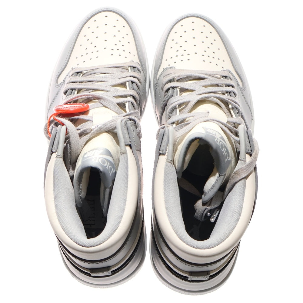 NIKE(ナイキ) DIOR AIR JORDAN 1 HIGH OG CN8607-002 ディオール エアジョーダン1 ハイカットスニーカー ホワイト/グレー US9/27cm