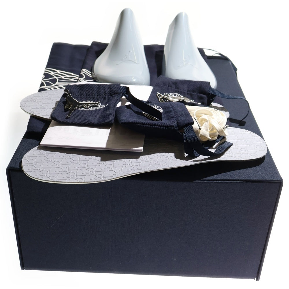 NIKE(ナイキ) DIOR AIR JORDAN 1 HIGH OG CN8607-002 ディオール エアジョーダン1 ハイカットスニーカー ホワイト/グレー US9/27cm