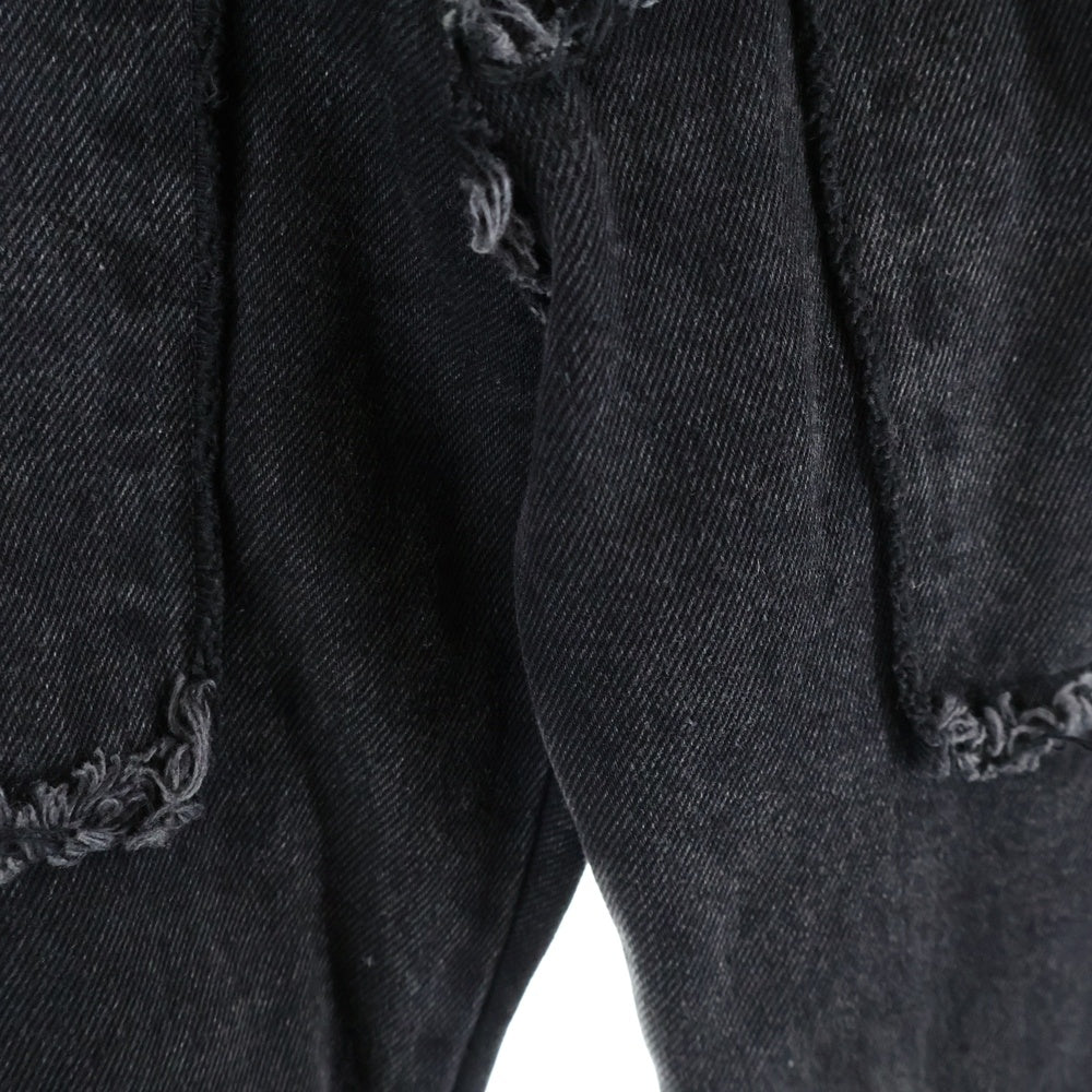 NO BRAND(ノーブランド) BLACKTAI【ブラックタイ】 Flare Denim Pants Y2K フレア デニムパンツ ブラック