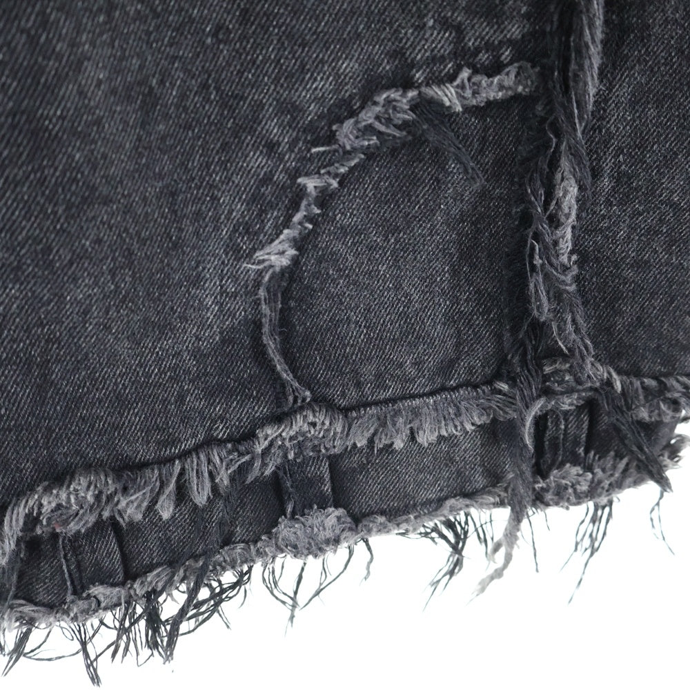 NO BRAND(ノーブランド) BLACKTAI【ブラックタイ】 Flare Denim Pants Y2K フレア デニムパンツ ブラック