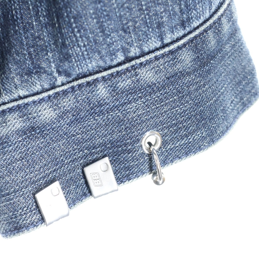 BALENCIAGA(バレンシアガ) 24SS ピアス加工 オーバーサイズ デニムジャケット インディゴ