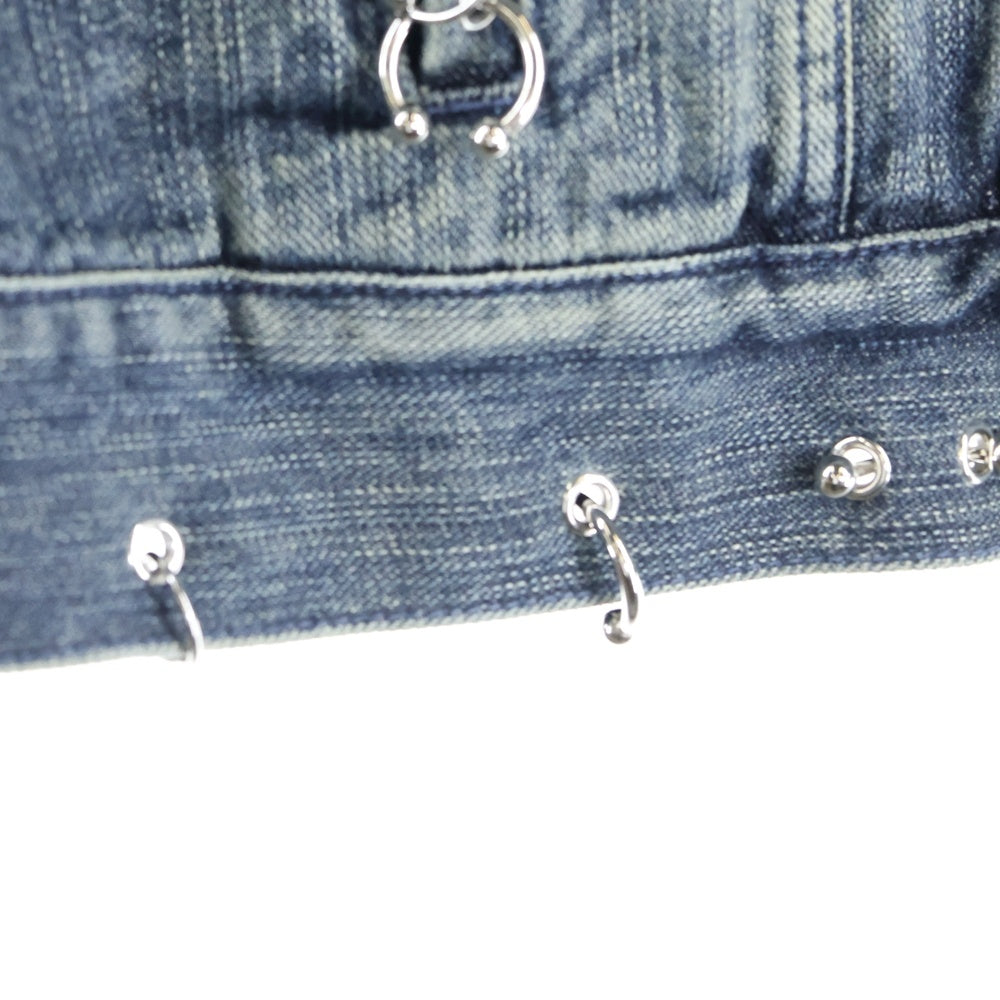 BALENCIAGA(バレンシアガ) 24SS ピアス加工 オーバーサイズ デニムジャケット インディゴ