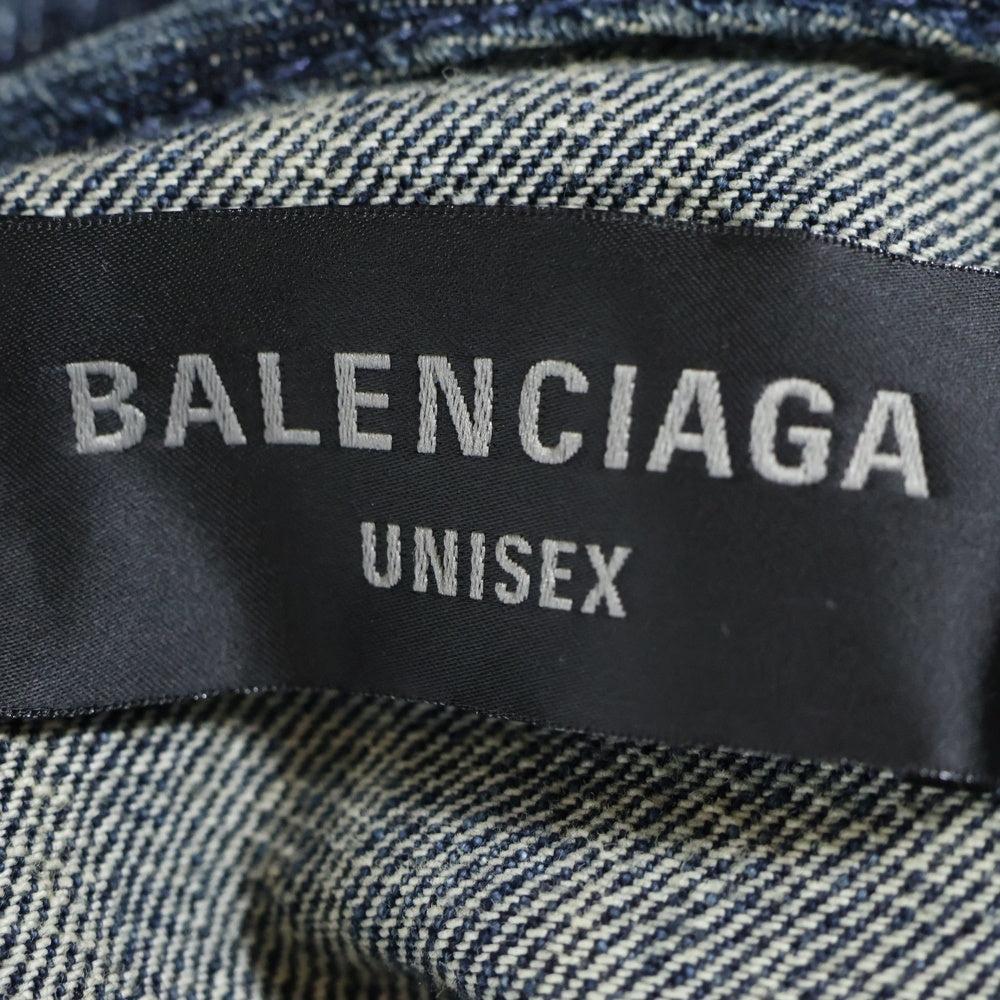 BALENCIAGA(バレンシアガ) 24SS ピアス加工 オーバーサイズ デニムジャケット インディゴ