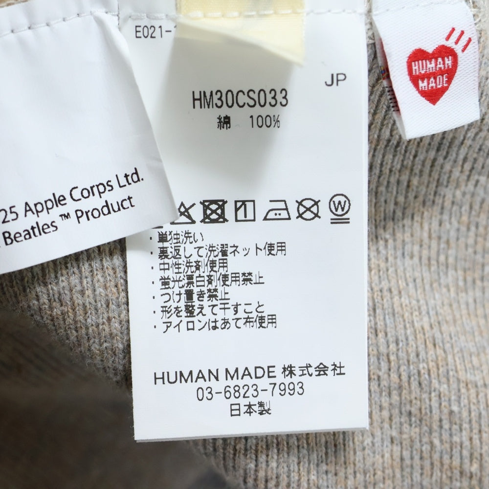 HUMAN MADE(ヒューマンメイド) BEATLES TSURIAMI SWEATSHIRT HM30CS033 ビートルズプリント クルーネック長袖スウェット トレーナー グレー