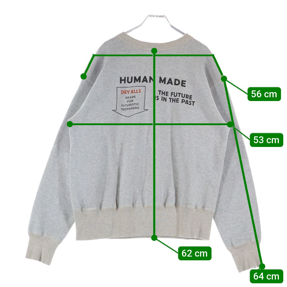 HUMAN MADE(ヒューマンメイド) BEATLES TSURIAMI SWEATSHIRT HM30CS033 ビートルズプリント クルーネック長袖スウェット トレーナー グレー