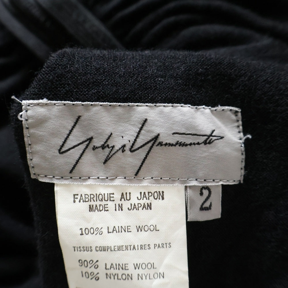 Yohji Yamamoto FEMME(ヨウジヤマモトファム) 08SS ウール ドレープ スカート ブラック