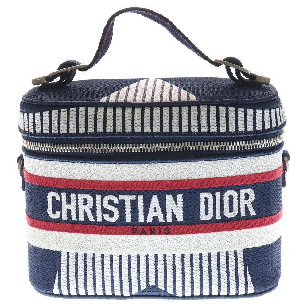 DIOR(ディオール) TRAVEL スモール ヴァニティ ハンドバッグ バッグ キャンバス ネイビー レディース