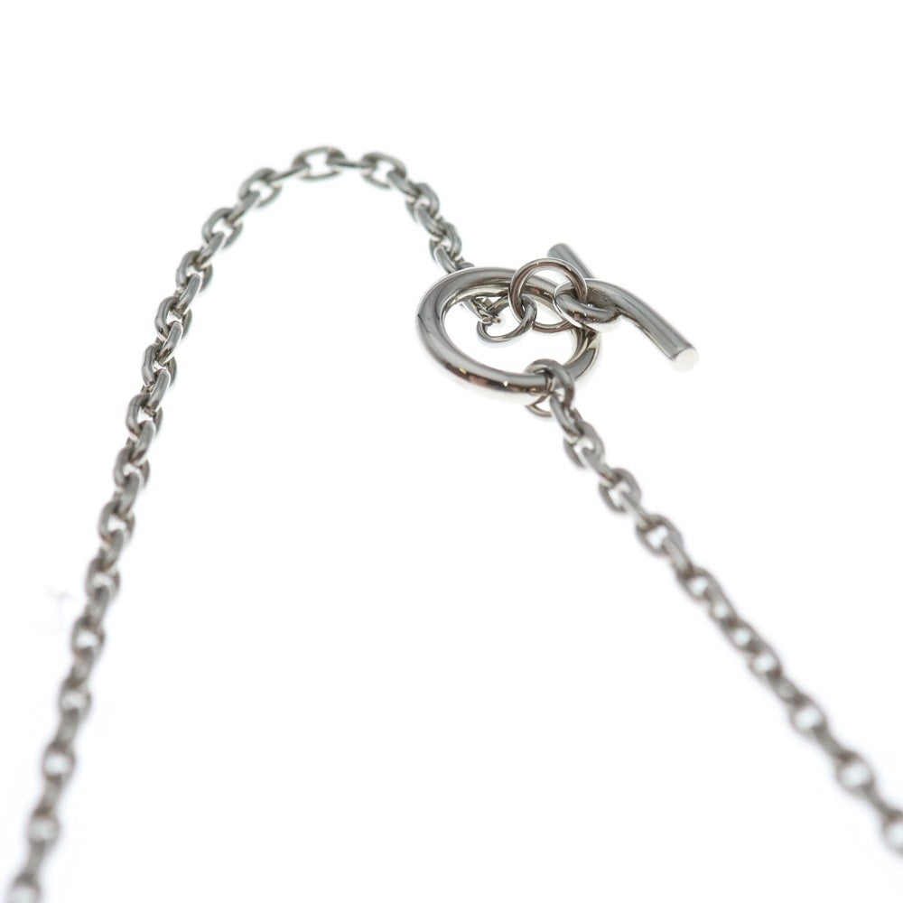 HERMES(エルメス) シェーヌダンクル ヴュルカニウム ネックレス ブラウン シルバーネックレス レディース