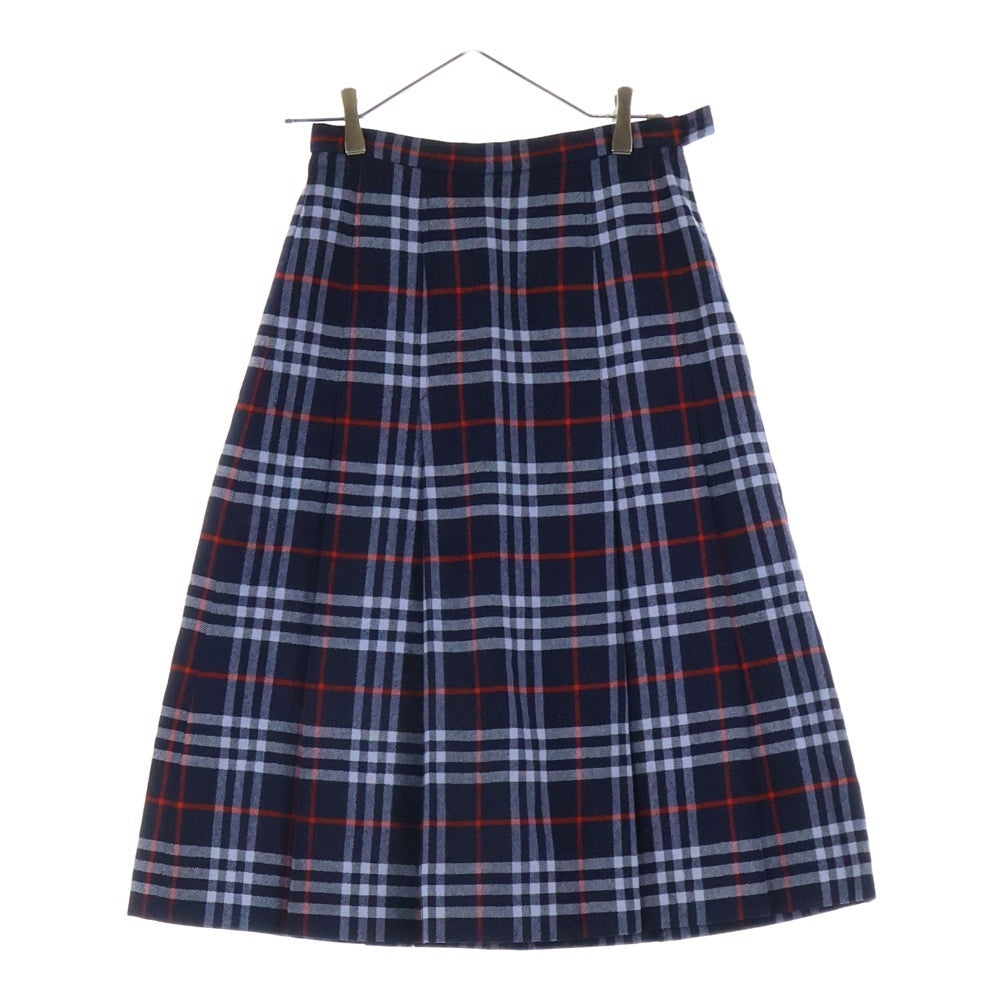 BURBERRYS(バーバリーズ) プリーツ チェックスカート ネイビー レディース