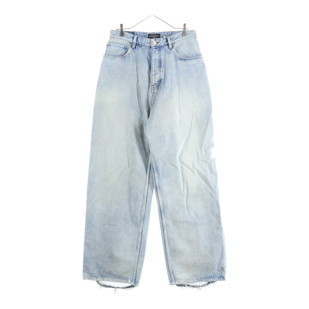 BALENCIAGA(バレンシアガ) 23AW ダメージ加工バギーデニムパンツ インディゴ 745213 TDW14