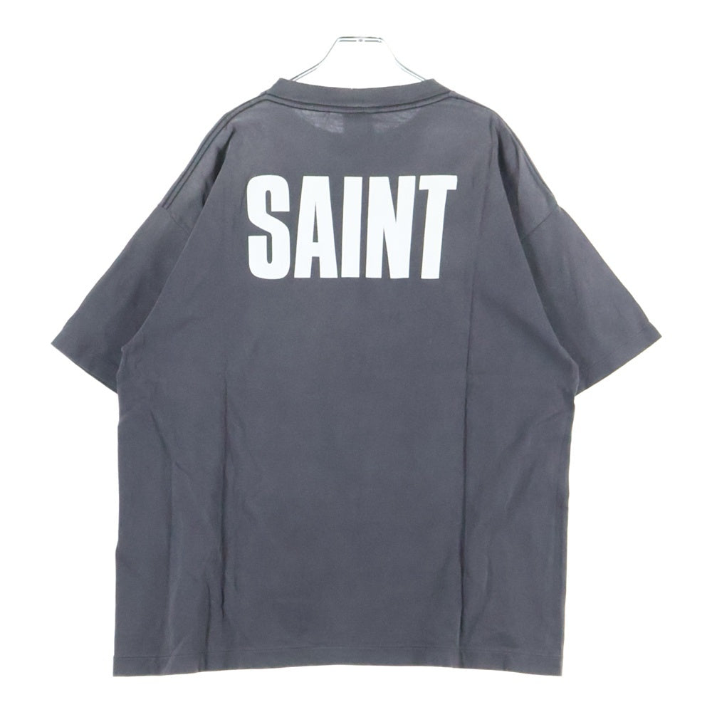 SAINT MICHAEL(セントマイケル) 25SS×FRIENDS / FRD_SS TEE フォトプリント ヴィンテージ加工 半袖Tシャツ グレー SM-HR8-0000-C56