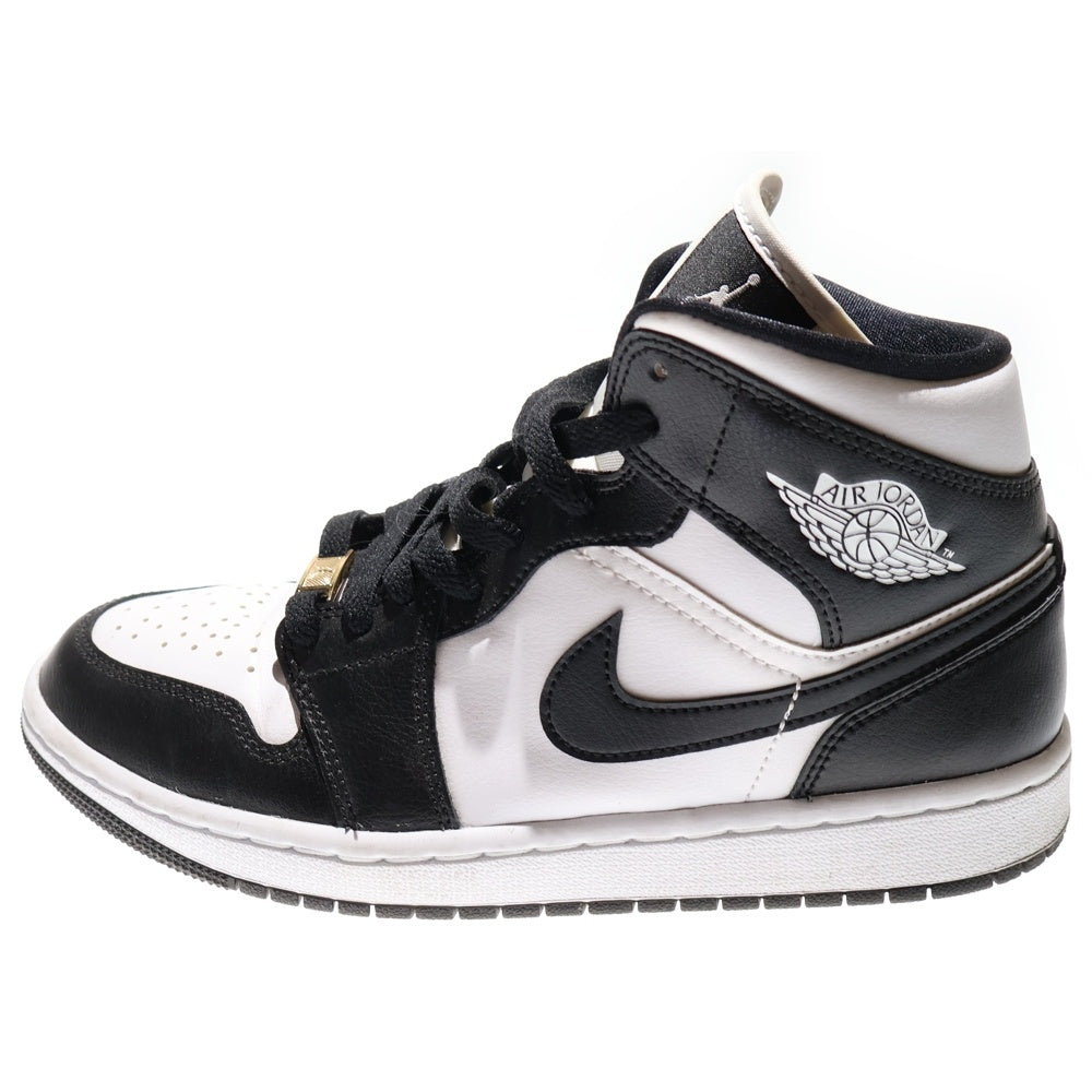 NIKE(ナイキ) Women's Air Jordan 1 Mid Black/White DV0991-101 ウィメンズ エアジョーダン1 ミッド ハイカットスニーカー シューズ US7.5/24.5cm レディース