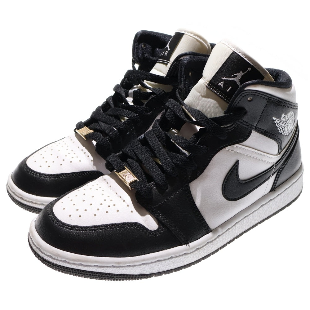 NIKE(ナイキ) Women's Air Jordan 1 Mid Black/White DV0991-101 ウィメンズ エアジョーダン1 ミッド ハイカットスニーカー シューズ US7.5/24.5cm レディース