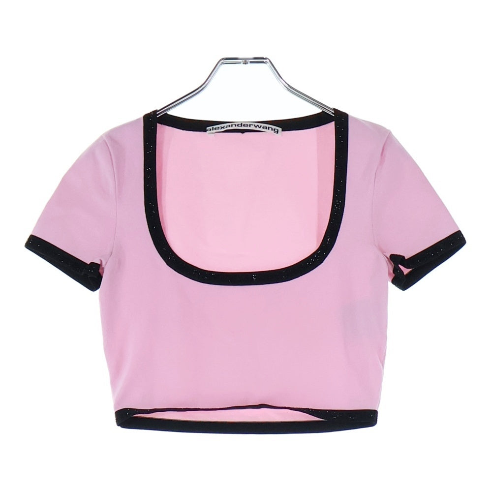 ALEXANDER WANG(アレキサンダーワン) Contrast Trim Tee 1KC2231007 コントラストトリム 半袖Tシャツ カットソー ピンク レディース