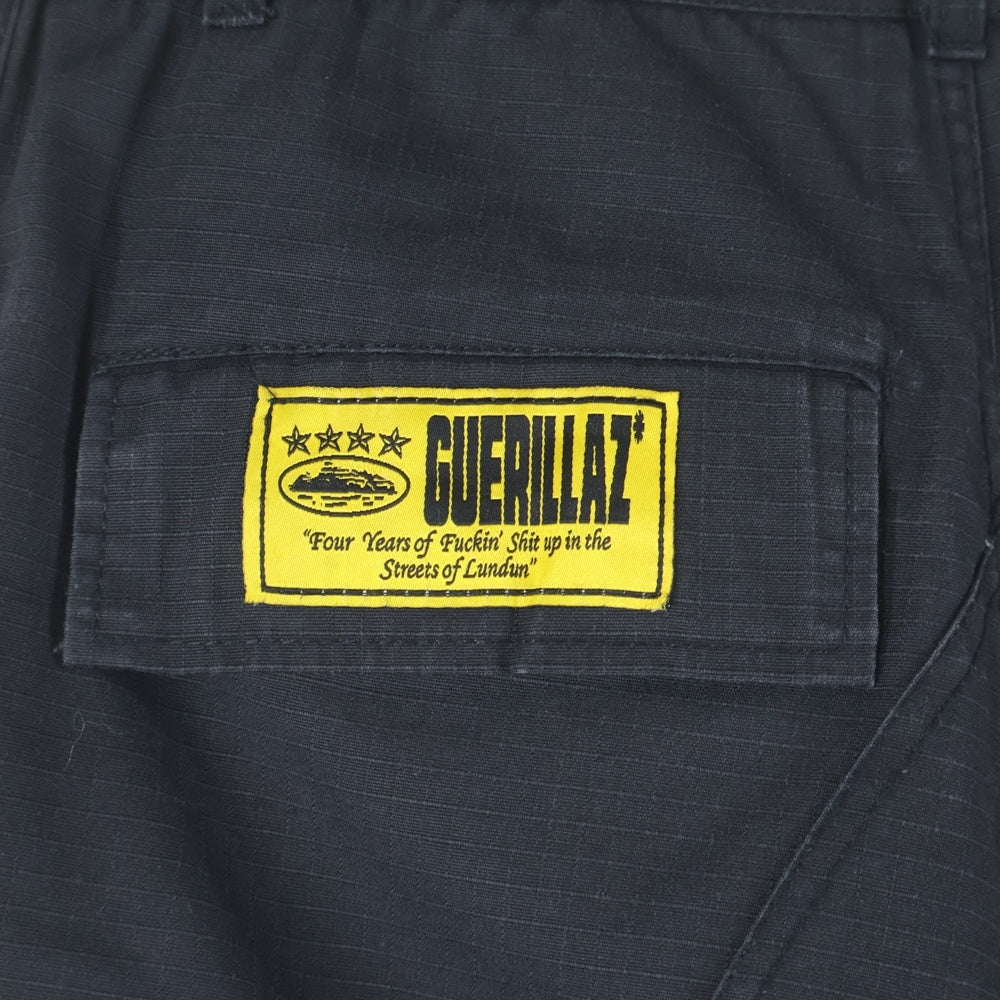 Corteiz(コーテイズ) Cargo Pants フロントデザイン カーゴパンツ ブラック