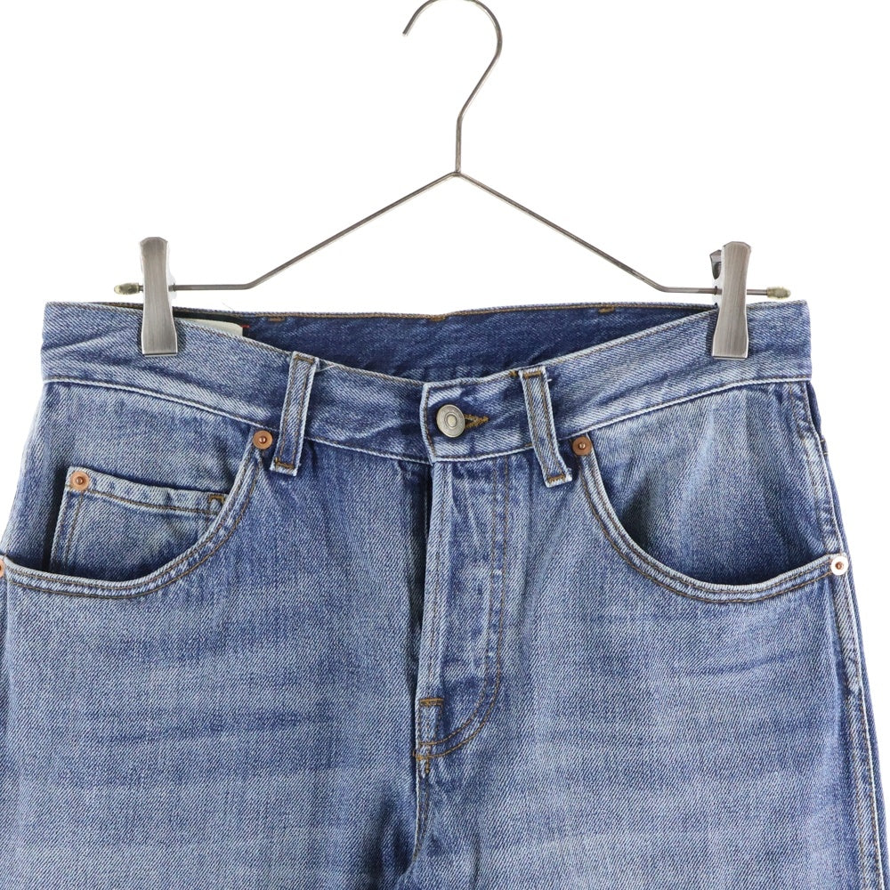 GUCCI(グッチ) アニマル刺繍 GGロゴデザイン デニムパンツ インディゴ