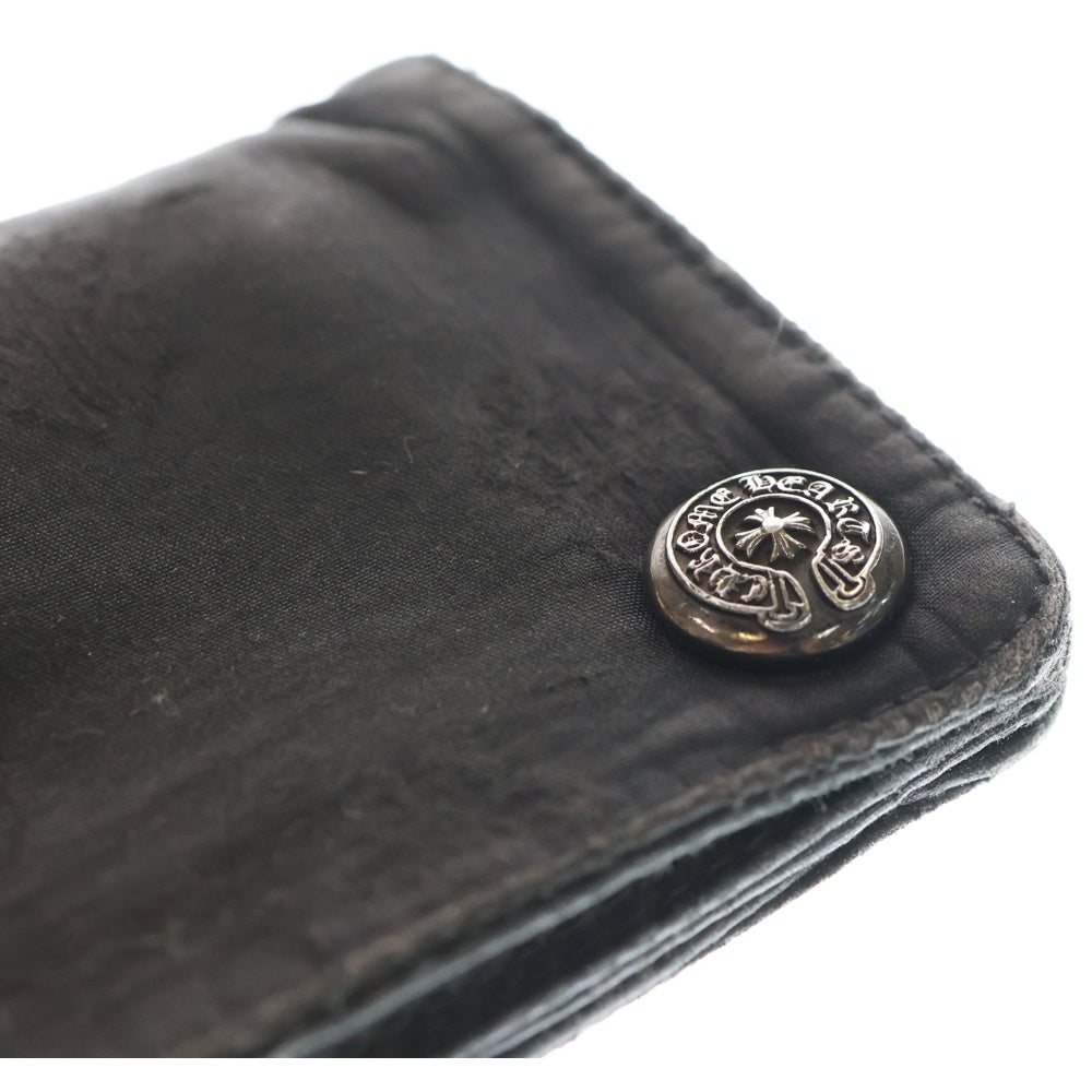 CHROME HEARTS(クロムハーツ) 1ZIP 1ジップ ホースシューボールボタン ナイロンウォレット 財布 ブラック