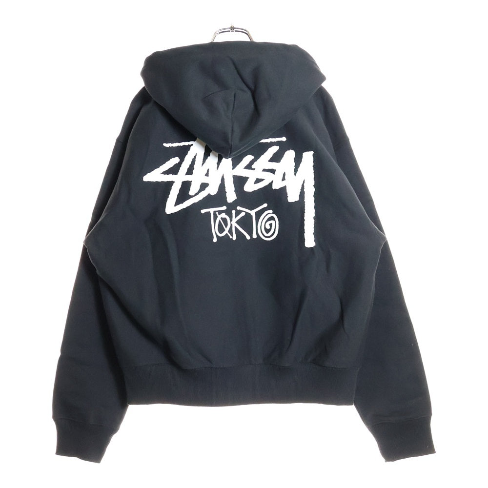 STUSSY(ステューシー) 25SS Tokyo Exclusive Zip Hoodie 東京限定 ジップフーディー パーカー ブラック