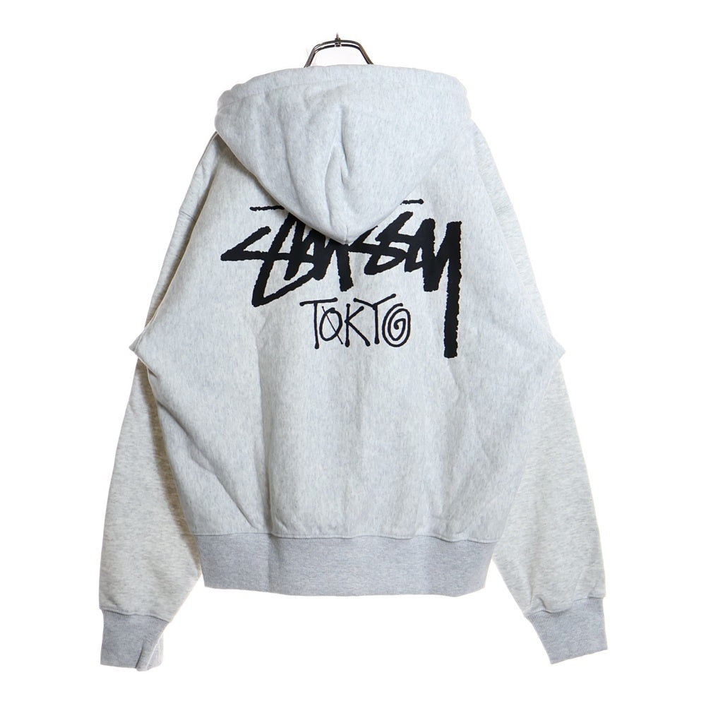 STUSSY(ステューシー) 25SS Tokyo Exclusive Zip Hoodie 東京限定 ジップフーディー パーカー グレー
