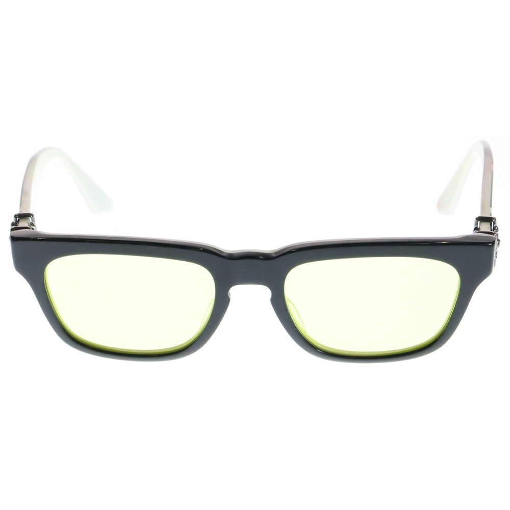 CHROME HEARTS(クロムハーツ) EASY CHプラス プラスチックフレーム サングラス メガネ ブラック/ホワイト 50口19-147