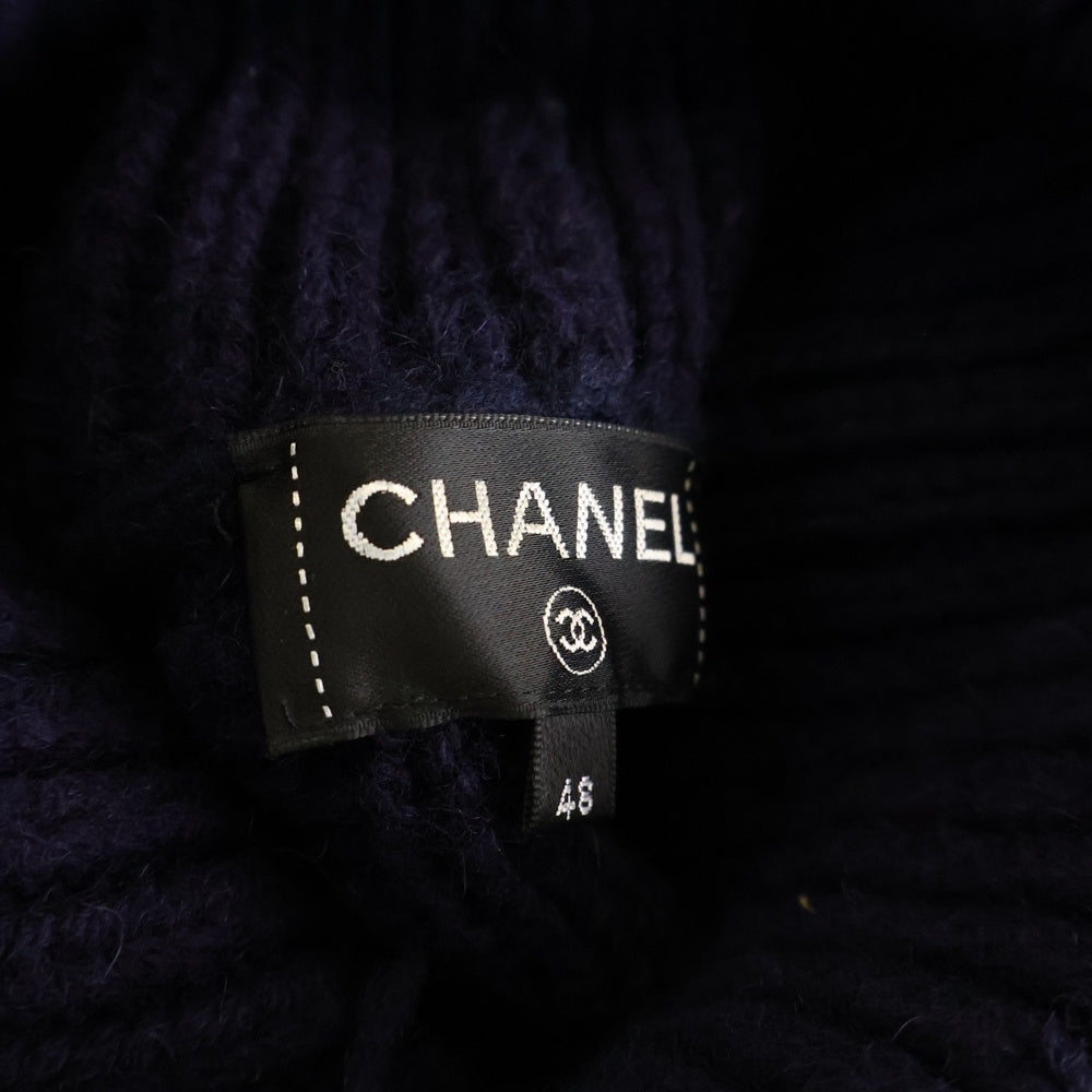 CHANEL(シャネル) ローゲージアンカータートルネックニットセーター ネイビー P59292K07787