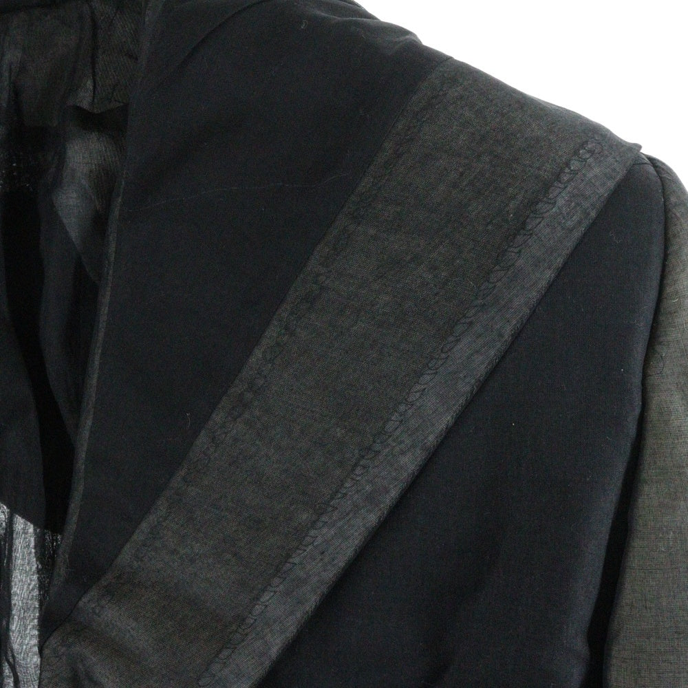 Rick Owens(リックオウエンス) 24SS Tatlin Coat タトリンフード付き ロングコート ブラック/グレー RR01D3900-ORNC