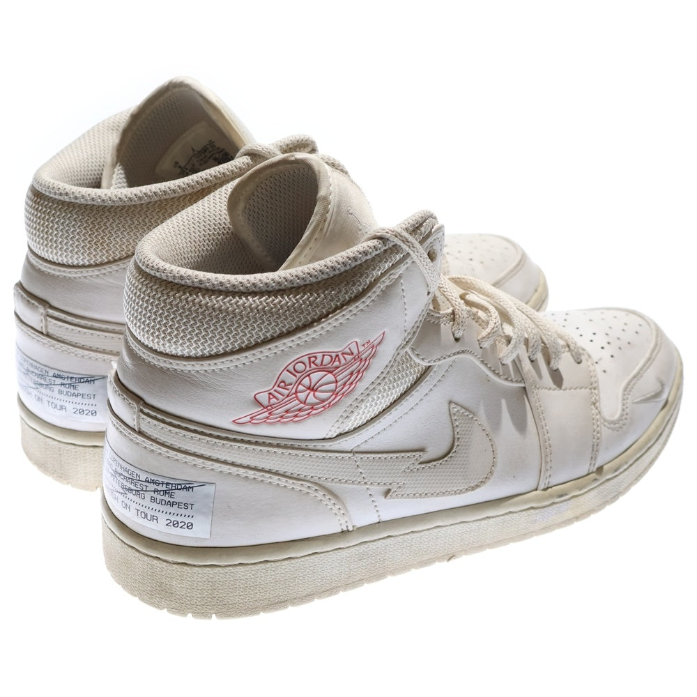 NIKE(ナイキ) AIR JORDAN 1 MID SE EURO TOUR 2020 CW7589-100 エアジョーダン1 ミッドカットスニーカー SE ユーロツアー ホワイト US9/27.0cm