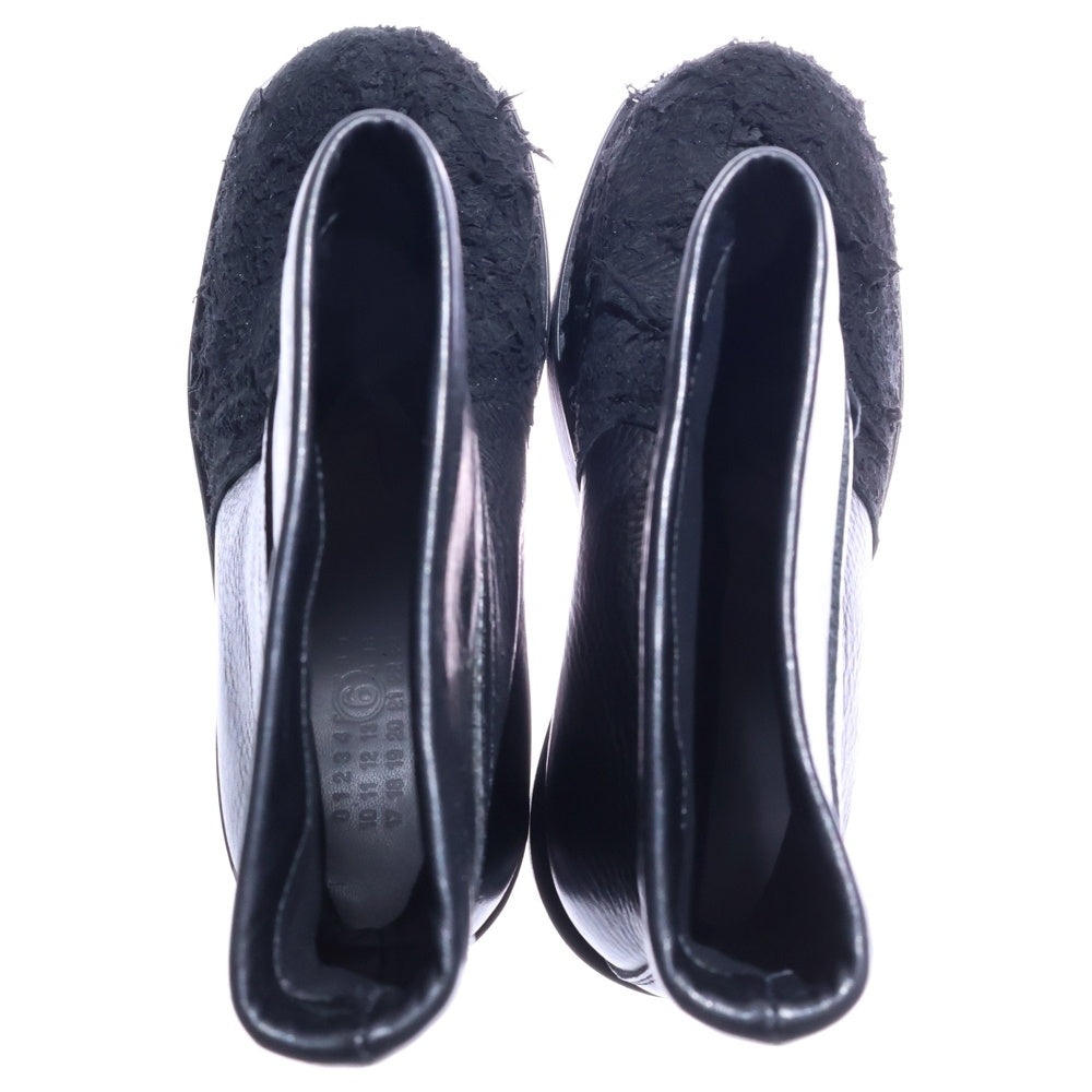 MM6 Maison Margiela(エムエムシックスメゾンマルジェラ) Biker Ankle Boots バイカーアンクルブーツ レザー スウェード ブラック レディース