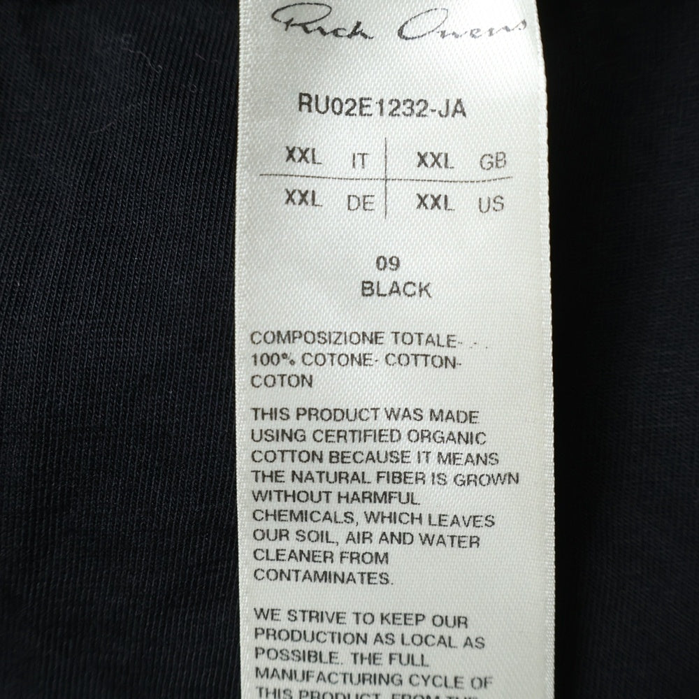 Rick Owens(リックオウエンス) 25AW BRAD TEE ブラッド クルーネック 半袖Tシャツ カットソー ブラック