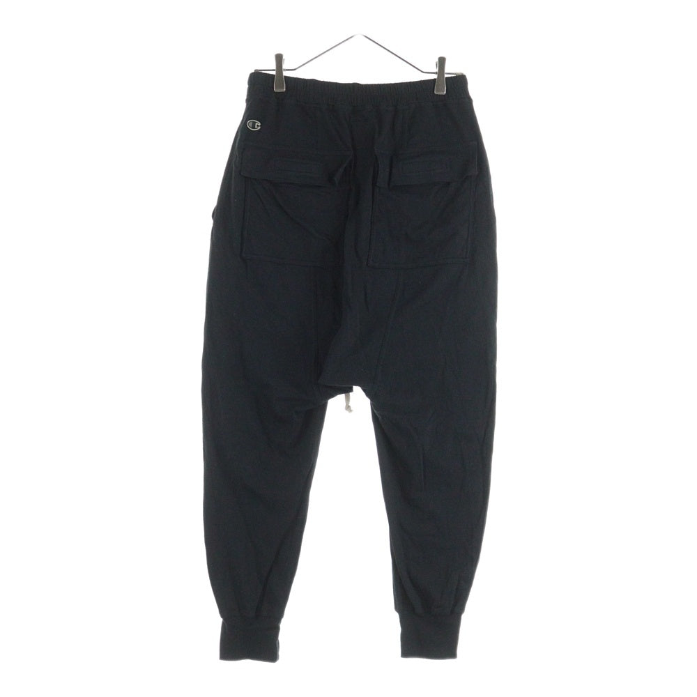 Rick Owens(リックオウエンス) ×Champion サルエル トラックパンツ コットン ブラック