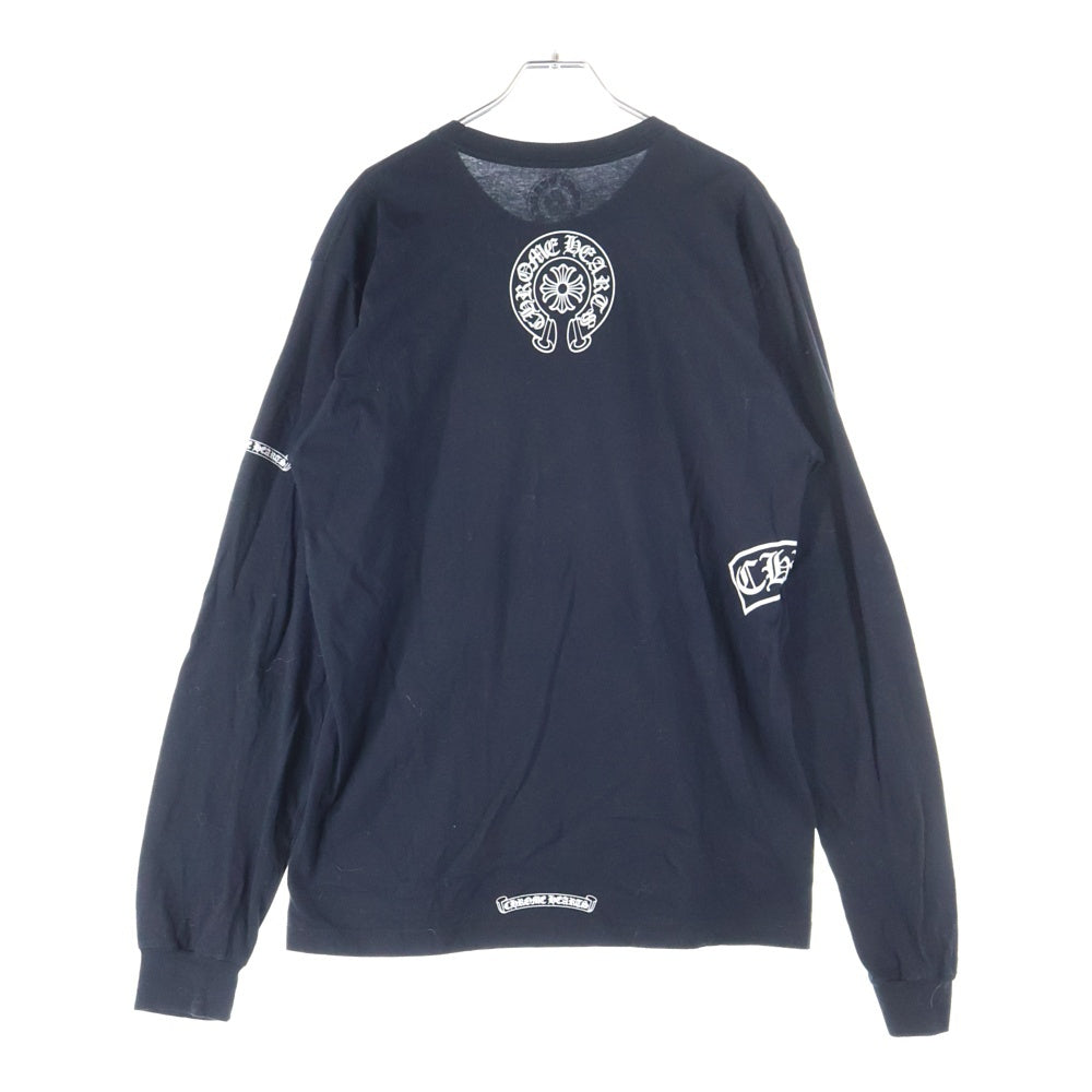 CHROME HEARTS(クロムハーツ) CH L S 1 サイドTバー プリント長袖カットソー 長袖Tシャツ ブラック