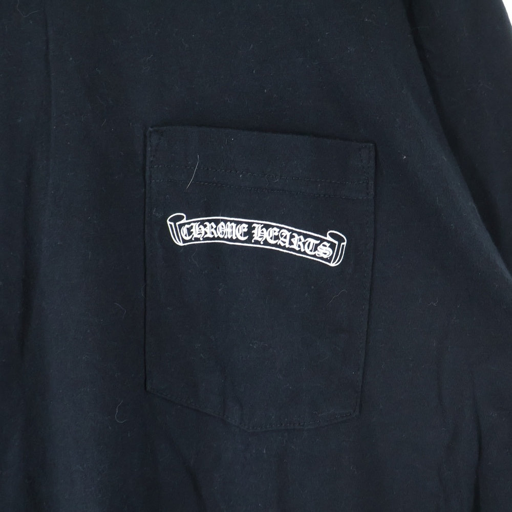 CHROME HEARTS(クロムハーツ) CH L S 1 バックセメタリークロスプリント長袖カットソー 長袖Tシャツ ブラック