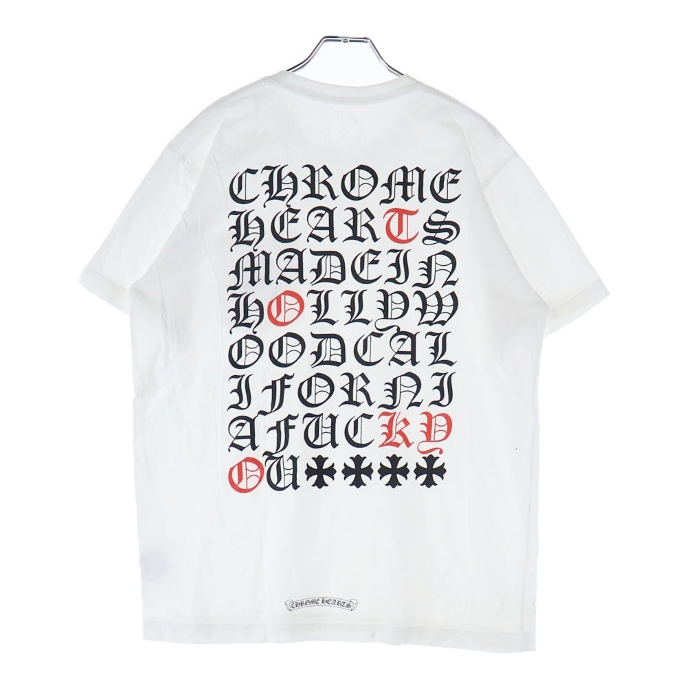 CHROME HEARTS(クロムハーツ) made in Hollywood Tokyo Exclusive メイドインハリウッド 東京 限定 バック英字プリント クルーネック 半袖Tシャツ カットソー ホワイト