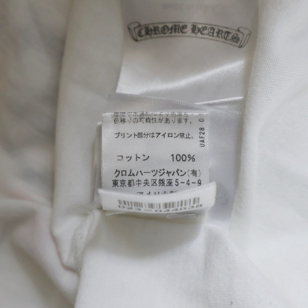 CHROME HEARTS(クロムハーツ) made in Hollywood Tokyo Exclusive メイドインハリウッド 東京 限定 バック英字プリント クルーネック 半袖Tシャツ カットソー ホワイト
