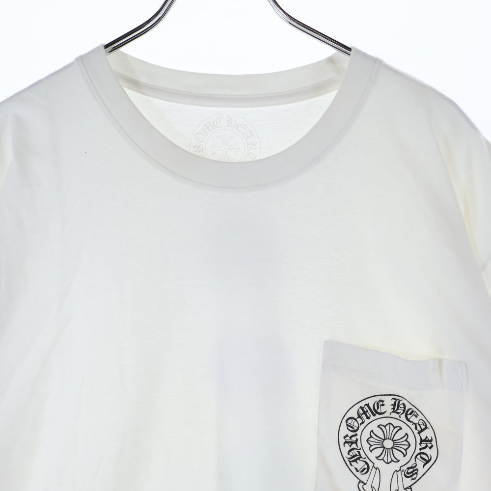 CHROME HEARTS(クロムハーツ) Multicolor Back Horseshoe Tee マルチカラーバックホースシュー クルーネック半袖Tシャツカットソー ホワイト